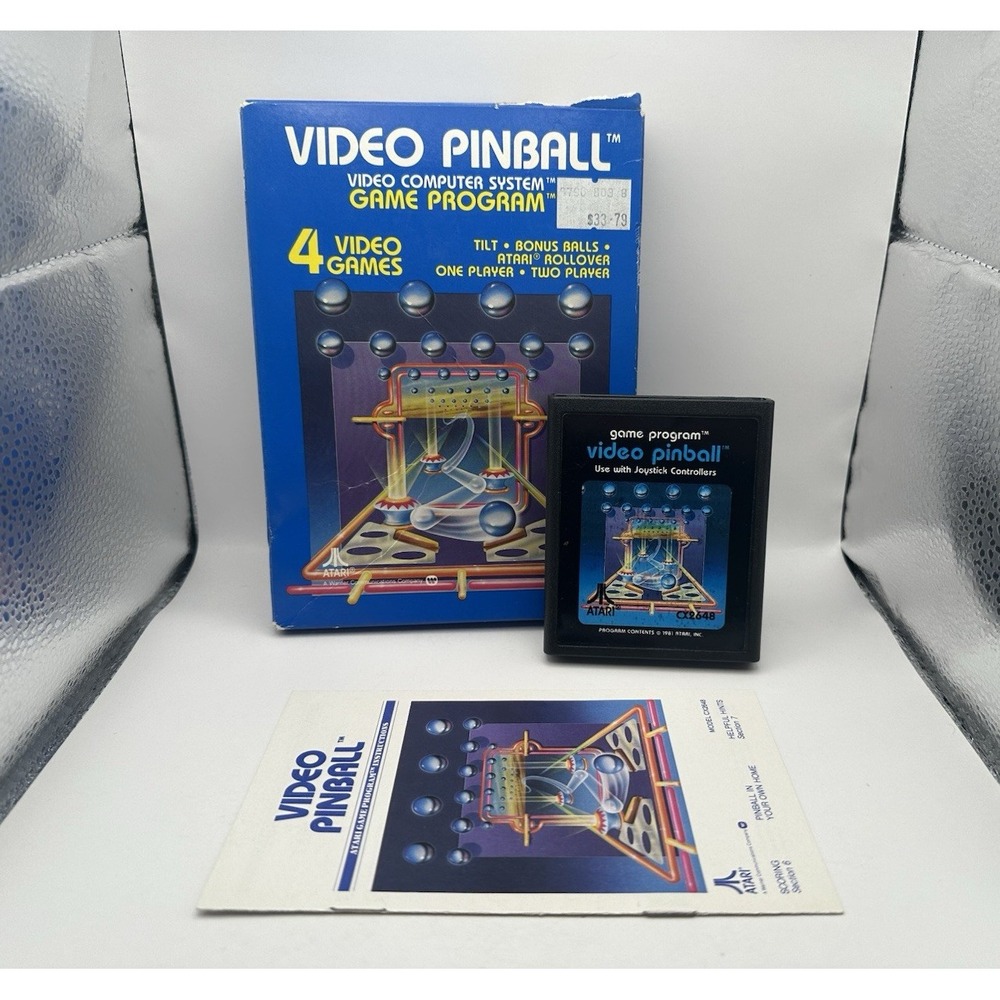 Video Pinball ATARI 2600 CIB Complete w/ Manual & Box